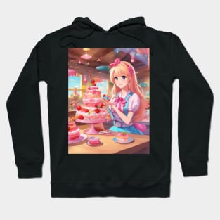 A delectable fusion of anime and cake Hoodie